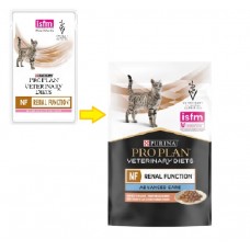 Purina Pro Plan NF Renal Function, при ХРОНІЧНИХ захворюваннях нирок, шматочки в підливі з лососем для котів, пауч, 85 г