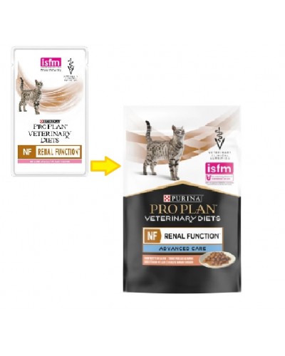 Purina Pro Plan NF Renal Function, при ХРОНІЧНИХ захворюваннях нирок, шматочки в підливі з лососем для котів, пауч, 85 г