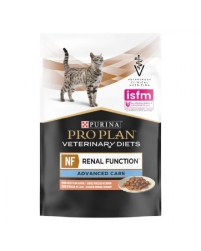 Purina Pro Plan NF Renal Function, при ХРОНІЧНИХ захворюваннях нирок, шматочки в підливі з лососем для котів, пауч, 85 г