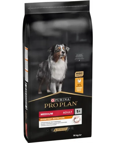 Pro Plan Purina ProPlan Medium Adult, сухий корм для собак середніх порід, з куркою, 14 кг