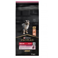 Purina Pro Plan Medium Puppy Sensitive Skin, сухий корм для цуценят середніх порід з чутливою шкірою, з лососем, 12 кг