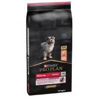 Purina Pro Plan Medium Puppy Sensitive Skin, сухий корм для цуценят середніх порід з чутливою шкірою, з лососем, 12 кг