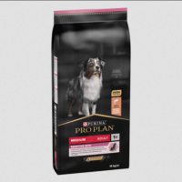 Pro Plan Purina ProPlan Medium Sensitive Skin OptiDerma, сухий корм для собак середніх порід з чутливою шкірою, з лососем, 14 кг