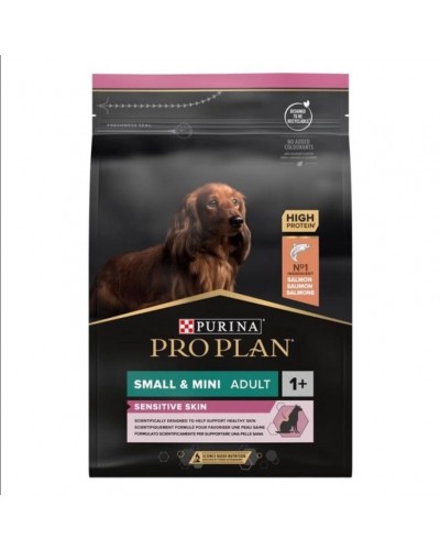 Pro Plan Purina ProPlan Small & Mini Sensitive Skin OptiDerma Salmon, сухий корм з м"ясом лосося для дрібних порід, 7 кг