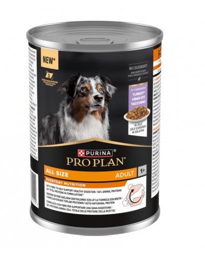 Консерва для собак Purina Pro Plan Adult, шматочки в желе, з індичкою, 400 г