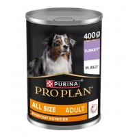 Вологий корм для дорослих собак Purina Pro Plan Adult, шматочки в желе, з індичкою, 400 г
