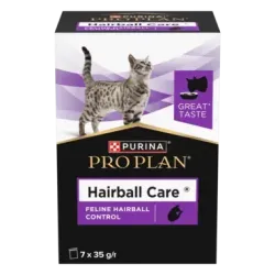Purina Pro Plan Hairball Care (Хеірбол Кер). Консервований додатковий корм для дорослих котів, що допомагає виводити проковтнуту вовну. пауч, 35 г