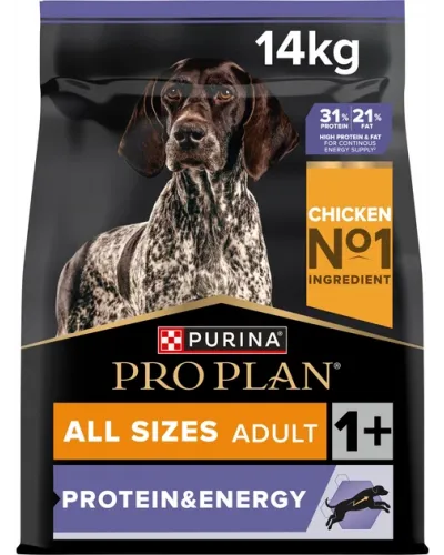 Сухий корм Purina Pro Plan Protein & Energy для дорослих активних та робочих собак усіх розмірів з куркою 14 кг 