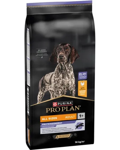 Сухий корм Purina Pro Plan Protein & Energy для дорослих активних та робочих собак усіх розмірів з куркою 14 кг 