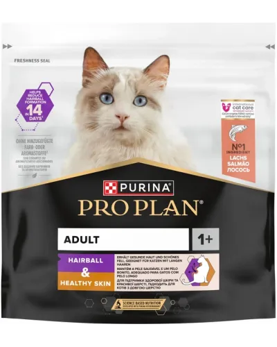 Сухий корм для котів з чутливою шкірою Purina Pro Plan Hairball & Healthy Skin, з лососем 400 г
