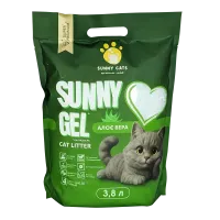 Cилікагелевий наповнювач Sunny Cats Sunny Gel для котячого туалета Алоє вера 3,8 л