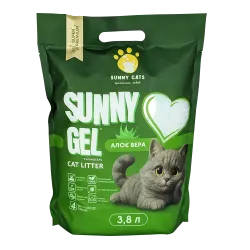 Cилікагелевий наповнювач Sunny Cats Sunny Gel для котячого туалета Алоє вера 3,8 л