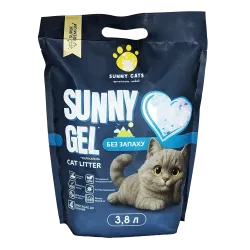 Cилікагелевий наповнювач Sunny Cats Sunny Gel для котячого туалета без запаху 3,8 л