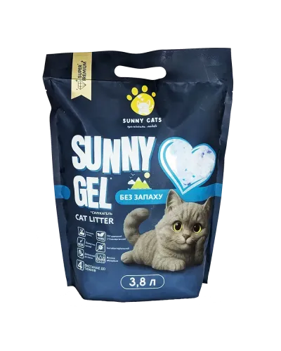  Sunny Cats Sunny Gel для котячого туалета без запаху 3,8 л