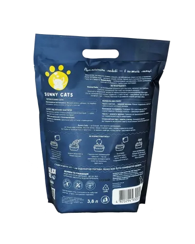  Sunny Cats Sunny Gel для котячого туалета без запаху 3,8 л