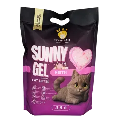 Cилікагелевий наповнювач Sunny Cats Sunny Gel для котячого туалета Квіти 3,8 л