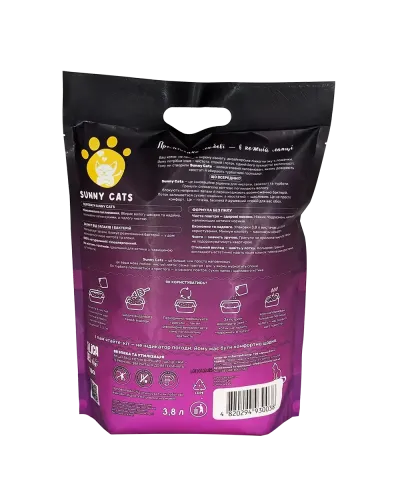  Sunny Cats Sunny Gel для котячого туалета Квіти 3,8 л