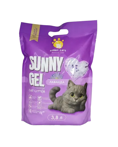  Sunny Cats Sunny Gel для котячого туалета Лаванда 3,8 л