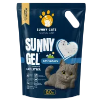 Cилікагелевий наповнювач Sunny Cats Sunny Gel для котячого туалета без запаху 8 л