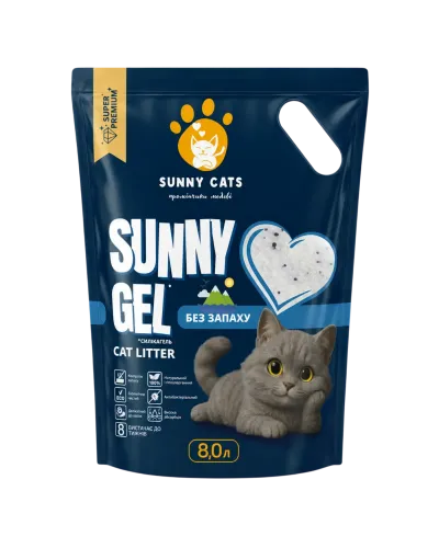  Sunny Cats Sunny Gel для котячого туалета без запаху 8 л