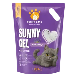 Cилікагелевий наповнювач Sunny Cats Sunny Gel для котячого туалета Лаванда 8 л