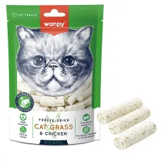  Wanpy Cat Grass & Chicken, для виведення шерсті, Котяча Трава З Куркою, 20 г