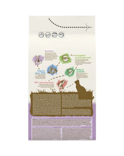 Cat Chow Sensitive Salmon, сухий корм для дорослих котів з чутливим травленням, з лососем, 1.5 кг