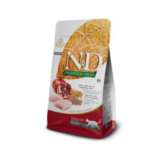 Farmina N&D Prime Low Grain Chicken&Pomengranate, низькозерновий сухий корм для дорослих котів, курка з гранатом, 10 кг
