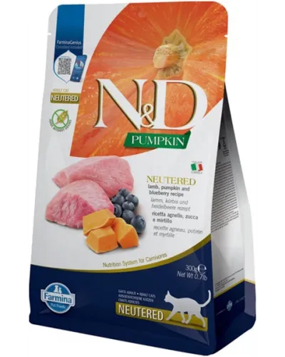 Farmina N&D Grain Free Pumpkin Lamb & Blueberry Neutered Adult