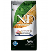 Farmina N&D Prime Low Grain Lamb & Blueberry, низькозерновий сухий корм для дорослих кішок, ягня з чорницею, 10 кг