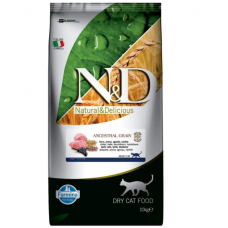 Farmina N&D Prime Low Grain Lamb & Blueberry, низькозерновий сухий корм для дорослих кішок, ягня з чорницею, 10 кг