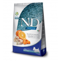 Farmina N&D Ocean Grain Free Codfish & Orange Dog Adult Mini, беззерновий сухий корм для собак малих порід, тріска з апельсином, 7 кг