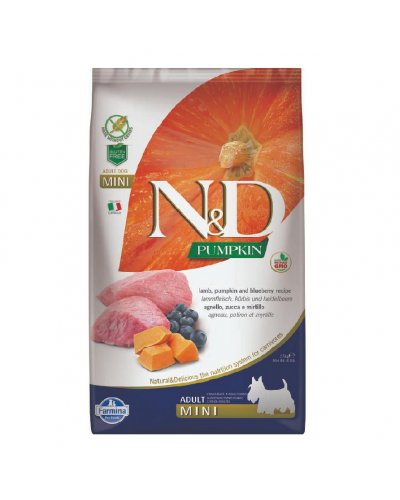 Farmina N&D Pumpkin Grain Free Lamb & Blueberry Dog Adult Mini, 2.5 кг
