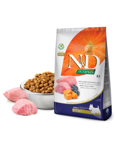 Farmina N&D Pumpkin Grain Free Lamb & Blueberry Dog Adult Mini, 2.5 кг