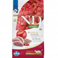 Farmina N&D Quinoa Hairball Adult Duck, сухий беззерновий корм для дорослих котів, для виведення шерсті, качка, яблуко і кіноа, 300 г