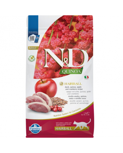 Farmina N&D Quinoa Hairball Adult Duck Farmina N&D Quinoa Hairball Adult Duck