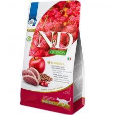 Farmina N&D Quinoa Hairball Adult Duck, сухий беззерновий корм для дорослих котів, для виведення шерсті, качка, яблуко і кіноа, 300 г