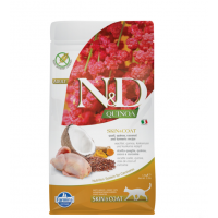 Farmina N&D Quinoa Skin&Coat Adult, сухий корм для дорослих котів при алергіях, перепілка і кокос, 300 г