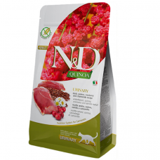 Farmina N&D Quinoa Urinary, Duck & Cranberry Adult, сухий корм для дорослих котів для профілактики сечокам'яної хвороби, качка і журавлина, 1.5 кг