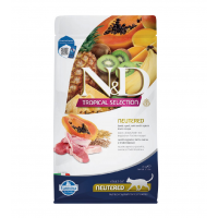 Farmina N&D Tropical Selection Lamb Neutered, низькозерновий сухий корм для дорослих стерилізованих котів, ягня, 300 г
