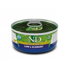 Farmina N&D Grain Free Prime Lamb Adult, вологий корм для котів з ягням та чорницею, 70 г