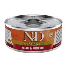 Farmina N&D Grain Free Pumpkin Quail Adult, вологий корм для котів з перепілкою та гарбузом, 70 г