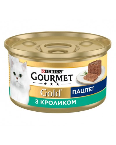 Вологий корм Purina Gourmet Gold для котів, паштет з кроликом, 85 г