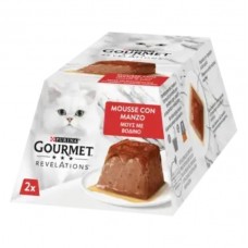 Gourmet Revelations Beef, мус з яловичиною та підливкою, повнораціонний вологий корм для дорослих котів, 2 х 57 г