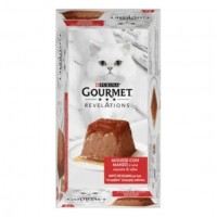 Gourmet Revelations Beef, мус з яловичиною та підливкою, повнораціонний вологий корм для дорослих котів, 2 х 57 г