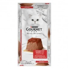 Gourmet Revelations Beef, мус з яловичиною та підливкою, повнораціонний вологий корм для дорослих котів, 2 х 57 г