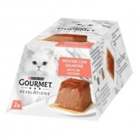 Gourmet Revelations Salmon, мус з лососем та підливкою, повнораціонний вологий корм для дорослих котів, 2 х 57 г