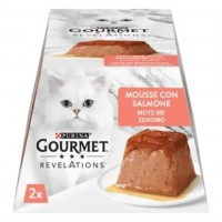 Gourmet Revelations Salmon, мус з лососем та підливкою, повнораціонний вологий корм для дорослих котів, 2 х 57 г