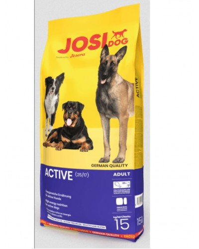 Сухий корм JosiDog Active, для високоактивних або спортивних дорослих собак усіх порід, 15 кг