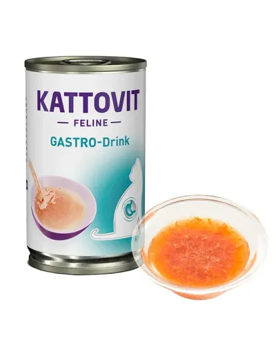 Лікувальний напій для котів із захворюваннями ШКТ, Kattovit Veterinary Gastro Drink, з куркою, 135 г
